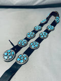 Important Tom Moore Vintage Native American Navajo Turquoise Sterling Silver Concho Belt-Nativo Arts