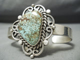 Important Tonya Rafael Vintage Native American Navajo #8 Turquoise Sterling Silver Bracelet-Nativo Arts