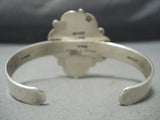 Important Tonya Rafael Vintage Native American Navajo #8 Turquoise Sterling Silver Bracelet-Nativo Arts