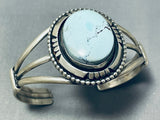 Important Turquoise Native American Navajo Golden Hill Turquoise Sterling Silver Bracelet Signed-Nativo Arts