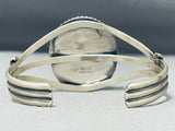 Important Turquoise Native American Navajo Golden Hill Turquoise Sterling Silver Bracelet Signed-Nativo Arts