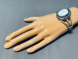 Important Turquoise Native American Navajo Golden Hill Turquoise Sterling Silver Bracelet Signed-Nativo Arts