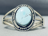 Important Turquoise Native American Navajo Golden Hill Turquoise Sterling Silver Bracelet Signed-Nativo Arts