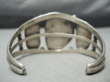 Important Turquoise Vintage Native American Navajo Blue Warrior Mine Sterling Silver Bracelet-Nativo Arts