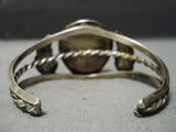 Important Vintage Native American Navajo Apache Turquoise Sterling Silver Bracelet Old-Nativo Arts