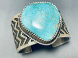 Important Vintage Native American Navajo Caribbean Water Turquoise Sterling Silver Bracelet-Nativo Arts