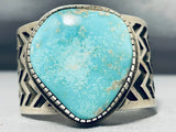 Important Vintage Native American Navajo Caribbean Water Turquoise Sterling Silver Bracelet-Nativo Arts