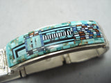 Important Vintage Native American Navajo Carl Irene Clarke Turquoise Sterling Silver Bracelet-Nativo Arts
