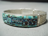 Important Vintage Native American Navajo Carl Irene Clarke Turquoise Sterling Silver Bracelet-Nativo Arts