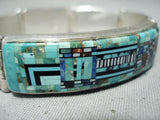 Important Vintage Native American Navajo Carl Irene Clarke Turquoise Sterling Silver Bracelet-Nativo Arts