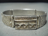 Important Vintage Native American Navajo Carl Irene Clarke Turquoise Sterling Silver Bracelet-Nativo Arts