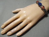 Important Vintage Native American Navajo Dave Reeves Sterling Silver Coiled Bracelet Old-Nativo Arts