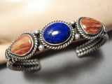 Important Vintage Native American Navajo Dave Reeves Sterling Silver Coiled Bracelet Old-Nativo Arts