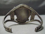 Important Vintage Native American Navajo Gilbert Turquoise Sterling Silver Bracelet Old-Nativo Arts