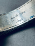 Important Vintage Native American Navajo Hank Whitethorne Turquoise Sterling Silver Bracelet-Nativo Arts