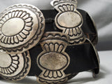 Important Vintage Native American Navajo Henry Morgan Sterling Silver Concho Belt Old-Nativo Arts
