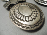 Important Vintage Native American Navajo Henry Morgan Sterling Silver Concho Belt Old-Nativo Arts