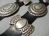Important Vintage Native American Navajo Henry Morgan Sterling Silver Concho Belt Old-Nativo Arts