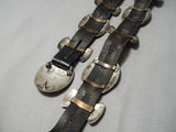 Important Vintage Native American Navajo Henry Morgan Sterling Silver Concho Belt Old-Nativo Arts