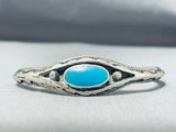 Important Vintage Native American Navajo Ivan Kee Turquoise Sterling Silver Bracelet-Nativo Arts
