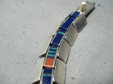 Important Vintage Native American Navajo Jimmie King Jr Turquoise Sterling Silver Bracelet-Nativo Arts