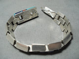 Important Vintage Native American Navajo Jimmie King Jr Turquoise Sterling Silver Bracelet-Nativo Arts