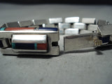 Important Vintage Native American Navajo Jimmie King Jr Turquoise Sterling Silver Bracelet-Nativo Arts