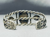 Important Vintage Native American Navajo Old Deposit Morenci Turquoise Sterling Silver Bracelet-Nativo Arts