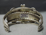 Important Vintage Native American Navajo 'Original Sticker' Turquoise Sterling Silver Bracelet-Nativo Arts