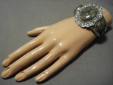 Important Vintage Native American Navajo Orvil Jack Turquoise Sterling Silver Bracelet Old-Nativo Arts