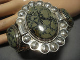 Important Vintage Native American Navajo Orvil Jack Turquoise Sterling Silver Bracelet Old-Nativo Arts