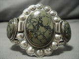 Important Vintage Native American Navajo Orvil Jack Turquoise Sterling Silver Bracelet Old-Nativo Arts
