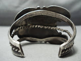 Important Vintage Native American Navajo Pat Chee Heavy Turquoise Sterling Silver Bracelet Old-Nativo Arts
