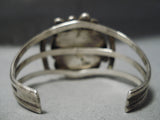 Important Vintage Native American Navajo Singer Carico Lake Turquoise Sterling Silver Bracelet-Nativo Arts