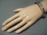 Important Vintage Native American Navajo Sterling Silver 12k Gold Storyteller Bracelet-Nativo Arts