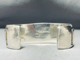 Important Vintage Native American Navajo Tom Jackson Sterling Silver Geomtric Bracelet-Nativo Arts