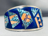 Important Vintage Native American Navajo Turquoise Kachina Sterling Silver Bracelet-Nativo Arts