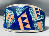 Important Vintage Native American Navajo Turquoise Kachina Sterling Silver Bracelet-Nativo Arts