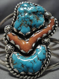 Important Vintage Native American Navajo Turquoise Sterling Silver Bracelet-Nativo Arts