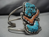 Important Vintage Native American Navajo Turquoise Sterling Silver Bracelet-Nativo Arts