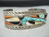 Important Vintage Native American Navajo Victor Moses Begay Turquoise Sterling Silver Bracelet-Nativo Arts