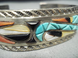 Important Vintage Native American Navajo Victor Moses Begay Turquoise Sterling Silver Bracelet-Nativo Arts