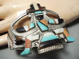 Important Vintage Native American Zuni Gary Vacit Turquoise Sterling Silver Knifewing Bracelet-Nativo Arts