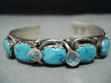 Important Vintage Native American Zuni Turquoise Snake Sterling Silver Bracelet-Nativo Arts