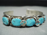 Important Vintage Native American Zuni Turquoise Snake Sterling Silver Bracelet-Nativo Arts
