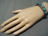 Important Vintage Native American Zuni Turquoise Snake Sterling Silver Bracelet-Nativo Arts