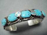 Important Vintage Native American Zuni Turquoise Snake Sterling Silver Bracelet-Nativo Arts