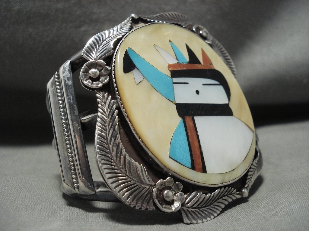 Important Vintage Navajo Elvis Nelson Turquoise Coral Native