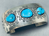 Important Wilford Begay Vintage Native American Navajo Turquoise Sterling Silver Bracelet-Nativo Arts