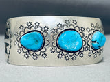 Important Wilford Begay Vintage Native American Navajo Turquoise Sterling Silver Bracelet-Nativo Arts